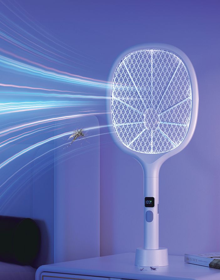 Raquette E-LUMINE 8530 — station 2 en 1 en situation nocturne